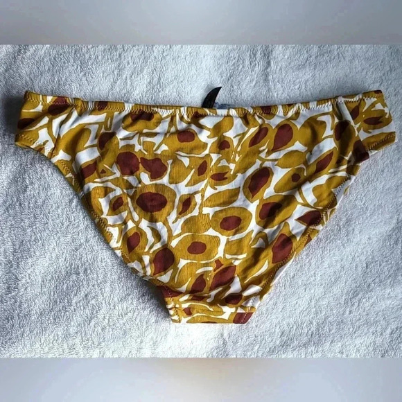 NET BCBG MAXAZRIA Vintage Brown & White Swim Bikini Bottom Size M - Picture 4 of 5